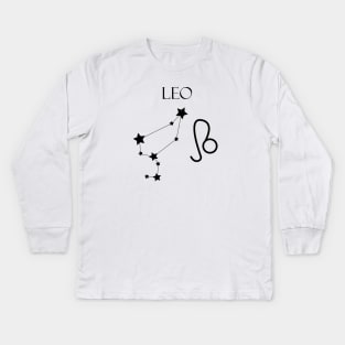 Leo Zodiac Horoscope Constellation Sign Kids Long Sleeve T-Shirt